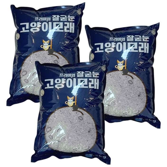 프리미엄 잘굳는 고양이모래 5.8kg,3개, 무향 와이오밍모래 벤토나이트모래, 1개, 5.8kg