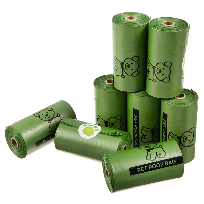 코멧 펫 반려동물 배변봉투 리필형, 초록색, 15개입, 8개