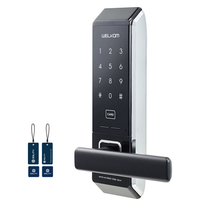 솔리티 스마트 무타공 손잡이 있음 도어락 WTS700