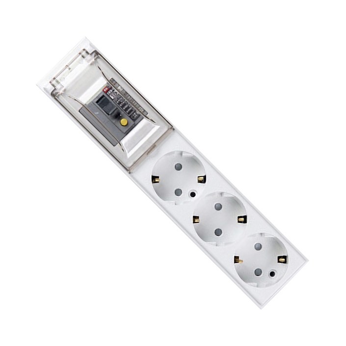 오성탭 누전차단 고용량 멀티탭 3구 OSN323, 8m, 화이트, 1개