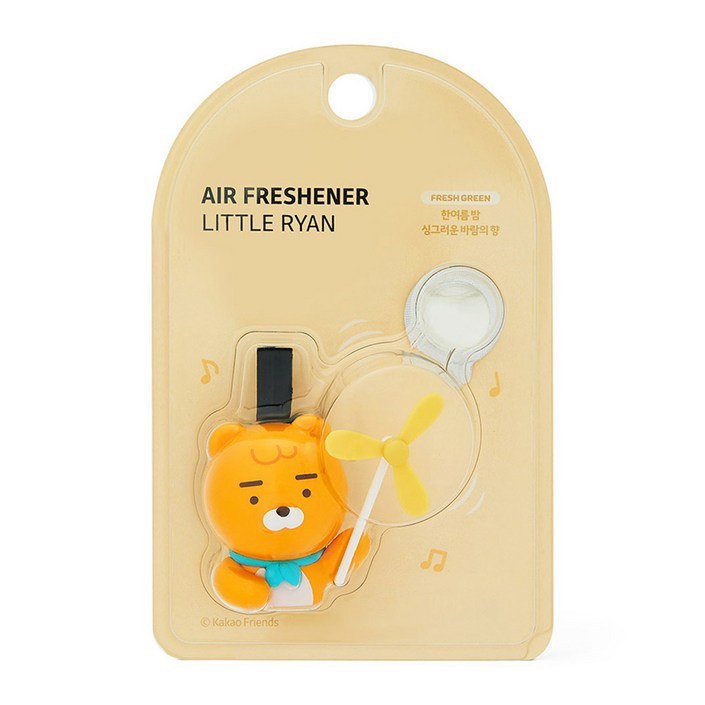 카카오프렌즈 바람개비 차량용 방향제 라이언, 1개, 프레쉬 그린