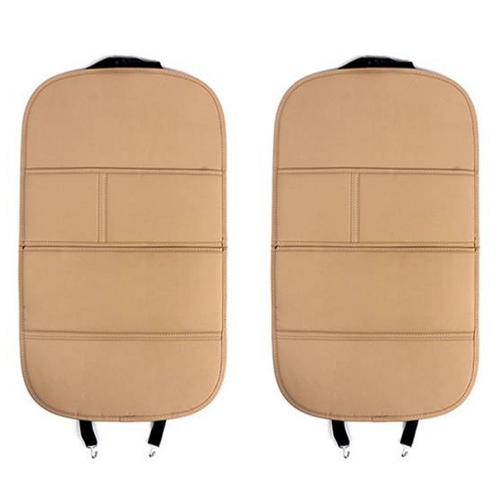 카템 차량용 감탄 가죽 킥 매트 일반형 CT435, 새들브라운, 2개