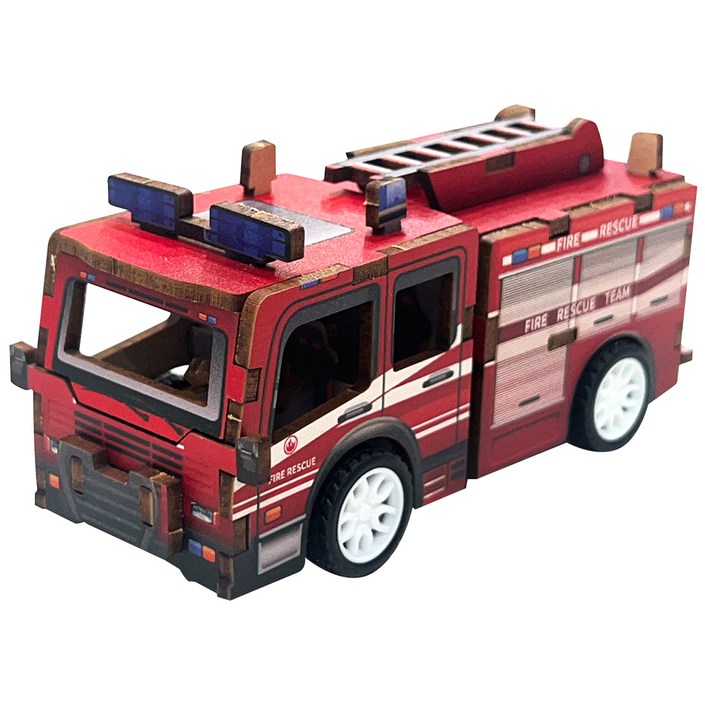 투칸 3D 미니 자동차 퍼즐 Fire Truck, 29피스, 혼합색상, 1개 투칸 3D 미니 자동차 퍼즐 Fire Truck, 29피스, 혼합색상, 1개