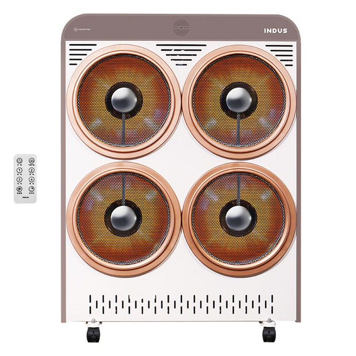 인더스 4구 하이라이트 전기히터 대형, INHH4430, 화이트