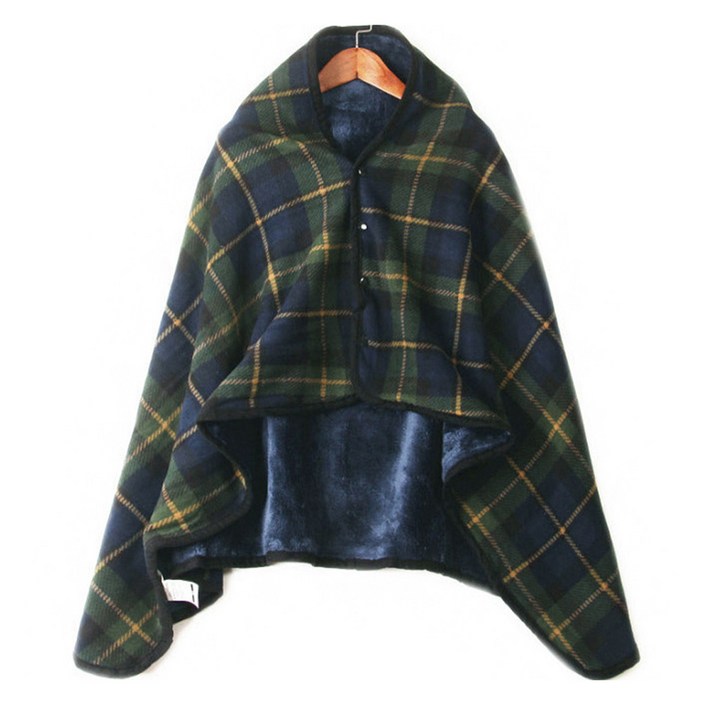 극세사 똑딱이 인조 밍크 체크 무릎 담요