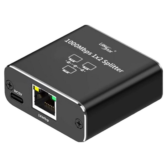 랜스타 회선 동시분배 1Gbps 기가비트 지원 1  2 인터넷 랜 분배기, LSLAN1002, 1개