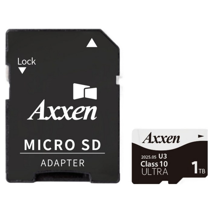 액센 초고속 U3 ULTRA 홈캠 블랙박스 메모리 Micro SD카드 어댑터 세트 MSD53, 1세트, 1TB