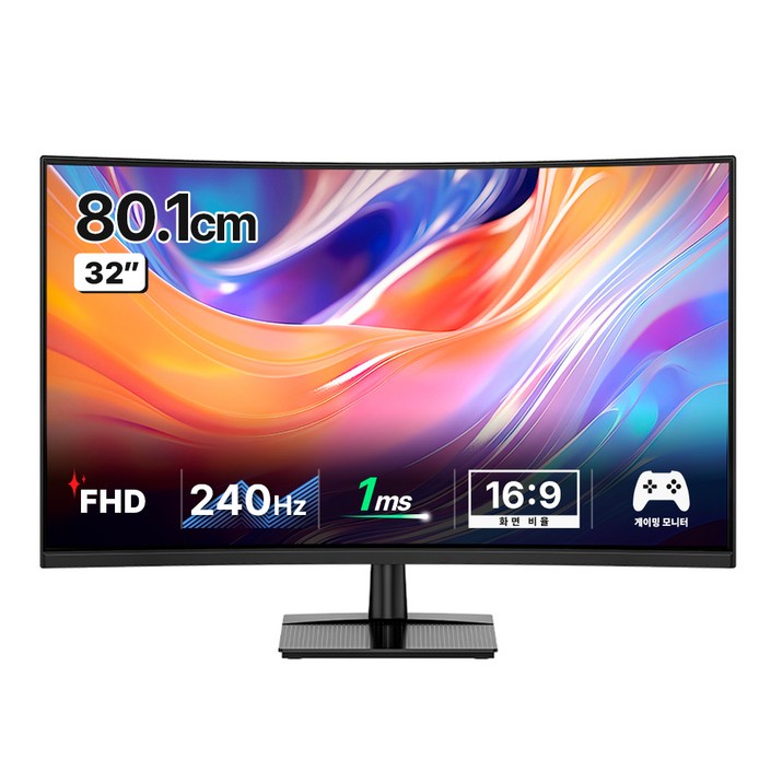 한성컴퓨터 FHD 240Hz 게이밍 커브드 모니터, 80.1cm, TFG32F24V2(무결점)