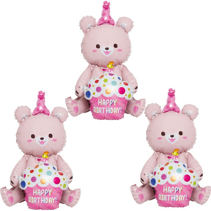 스탠딩에어벌룬 생일곰 57cm