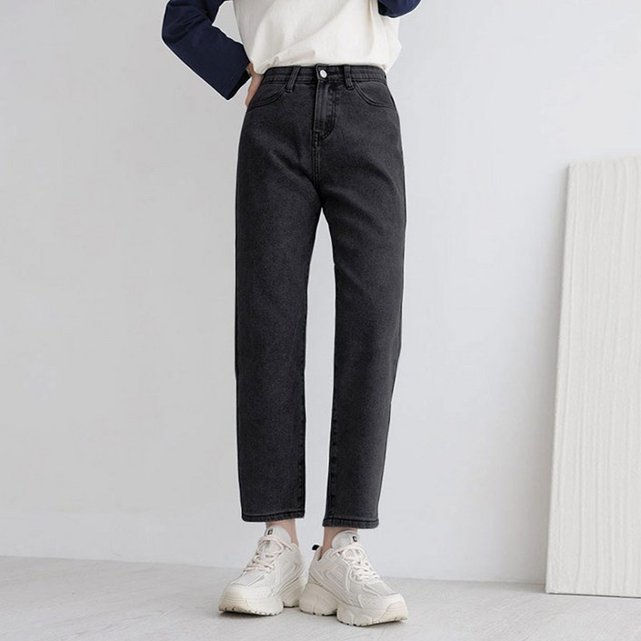 앤드스타일 여성용 숏기본롱 기장 인생스판 No 3 보이핏 크롭 데님 팬츠 264389