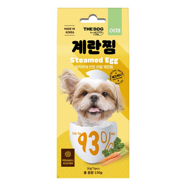더독 강아지 계란찜 스틱 5p, 야채, 150g, 1개