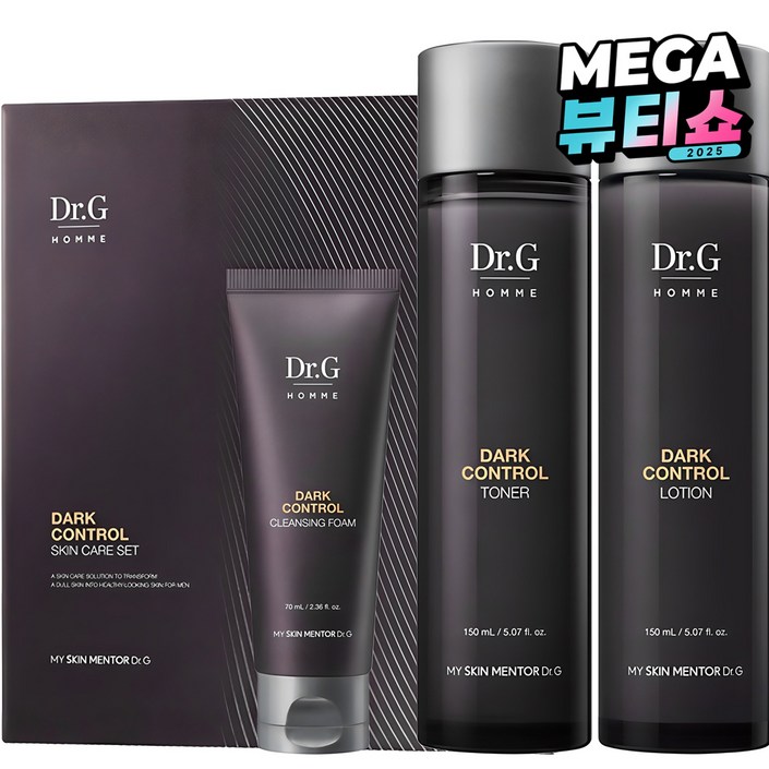 닥터지 옴므 다크 컨트롤 토너 150ml  로션 150ml  클렌징폼 70ml 세트, 1세트
