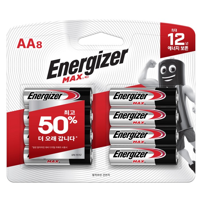 에너자이저 알카라인 맥스 AA 건전지 LR06
