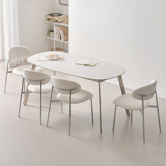 폴인퍼니 브린 포세린 세라믹 식탁 4인용 1800  의자4p 세트 방문설치