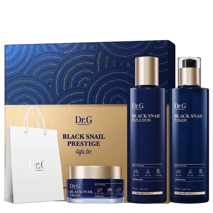 닥터지 블랙 스네일 프레스티지 스킨케어 토너 150ml  에멀전 150ml  크림 50ml 세트, 1세트