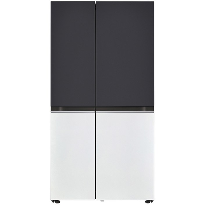 LG전자 오브제컬렉션 양문형 디오스 냉장고 메탈 S834BW12 832L 방문설치, 블랙 + 화이트, S834BW12 20221019