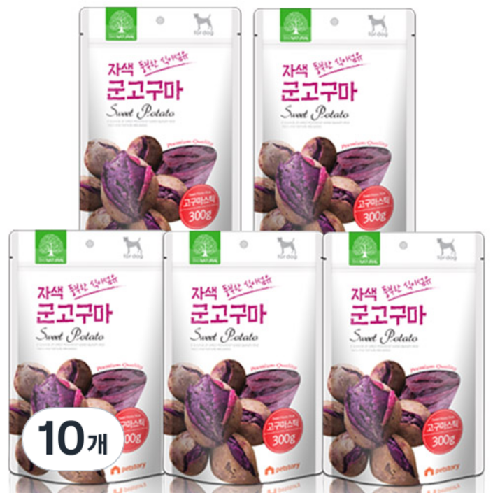 더내추럴 풍부한 식이섬유 자색 군고구마 스틱 300g, 자색 군고구마, 300g, 10개 더내추럴 풍부한 식이섬유 자색 군고구마 스틱 300g, 자색 군고구마, 300g, 10개