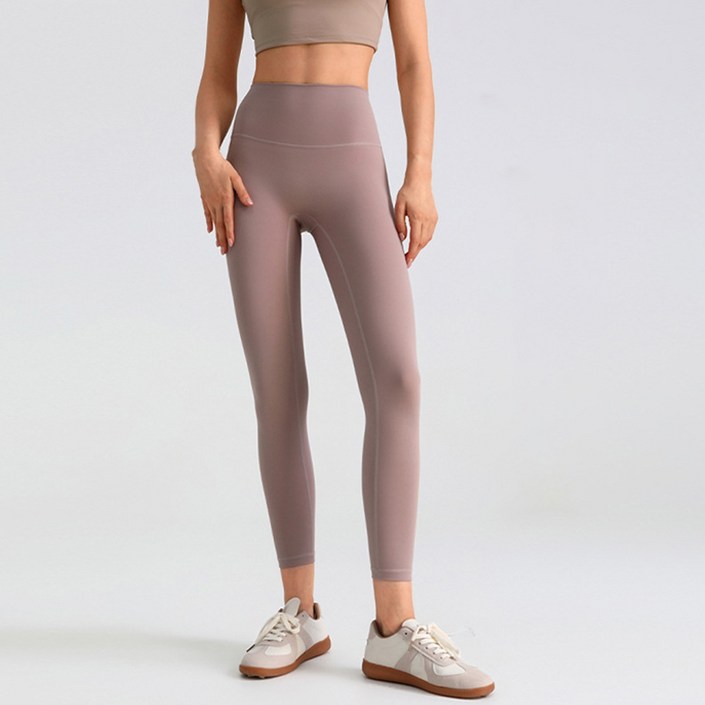 더시럽 여성용 하이웨이스트 Y존 프리 밀키 9부 레깅스