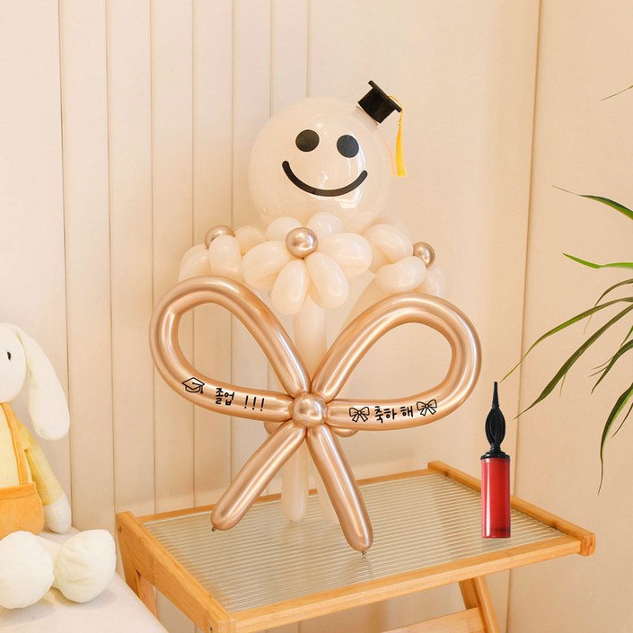 피앤비유니티 졸업스마일 풍선 꽃다발 레터링 스티커 DIY세트