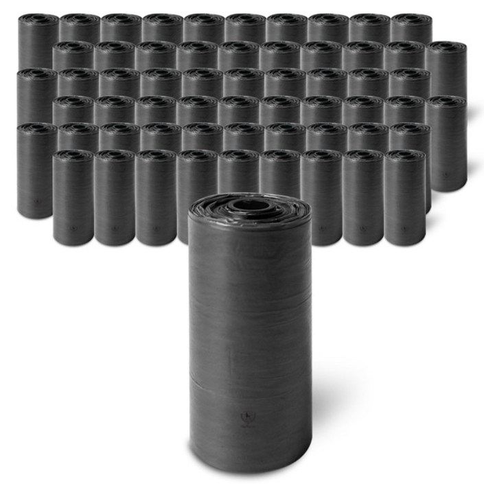 딩동펫 반려동물 베이직 대용량 똥츄리필세트 15p, 블랙, 60개