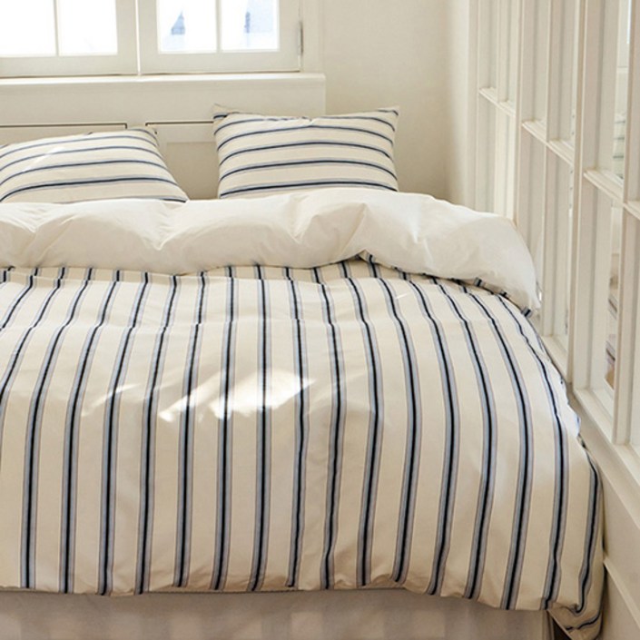 쉬즈홈 국내산 사계절 호텔식 이불커버, 샌드스톤 아이보리