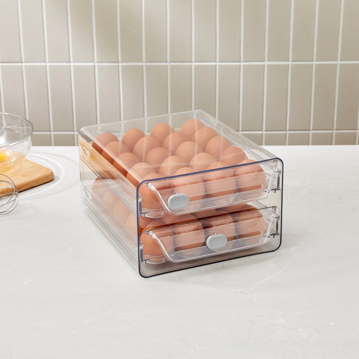 모던하우스 2단 서랍형 계란 보관함 40구