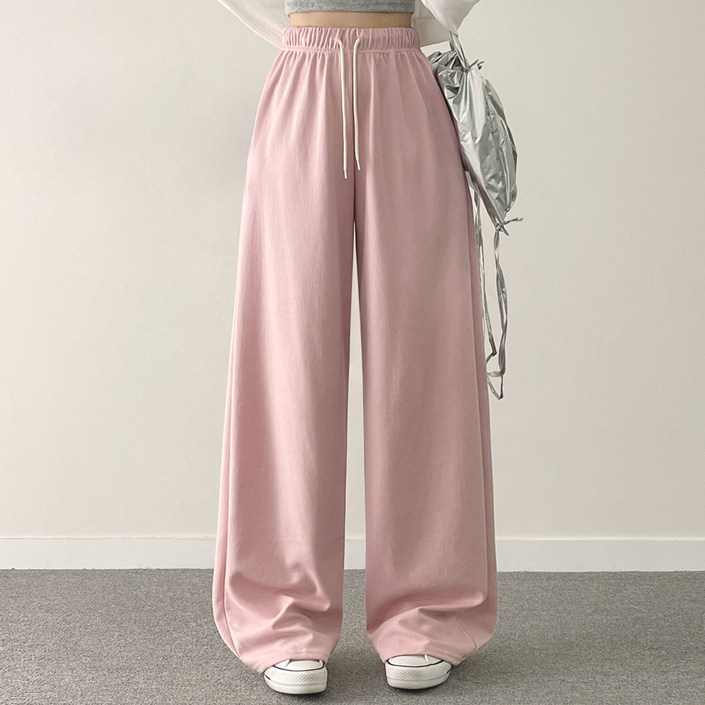 위드후이린 여성용 시그니쳐 와이드 트레이닝 밴딩 팬츠