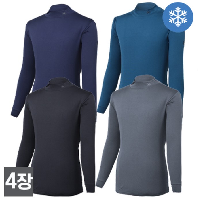 스타일필드 4세트 봄 여름시즌 냉감소재 쿨아이스 반목 스판 긴팔 티셔츠 JUA112