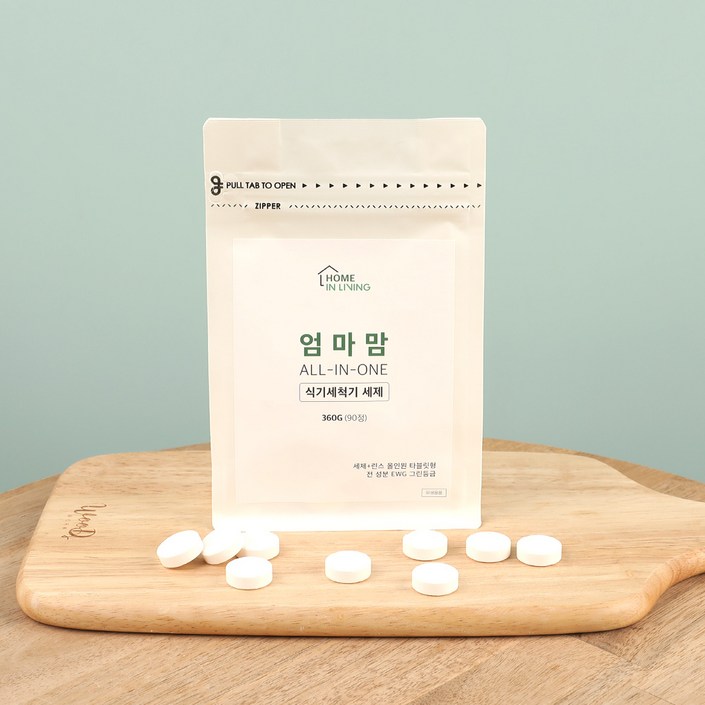 엄마맘 식기세척기 세제 전용 1종 린스포함 올인원 삼성 엘지 SK6인용 식세기호환 90개입, 360g, 1개