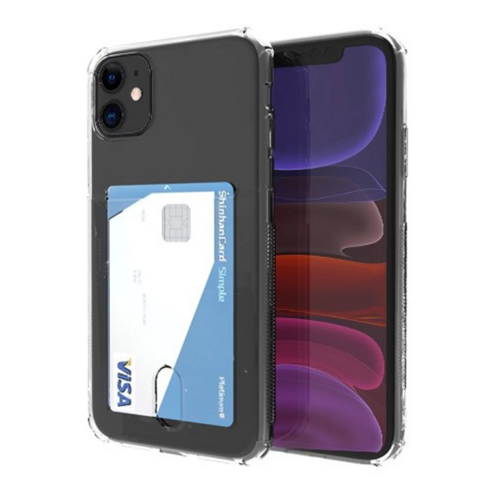 아이폰 갤럭시용 카드 범퍼 포켓 젤리 케이스