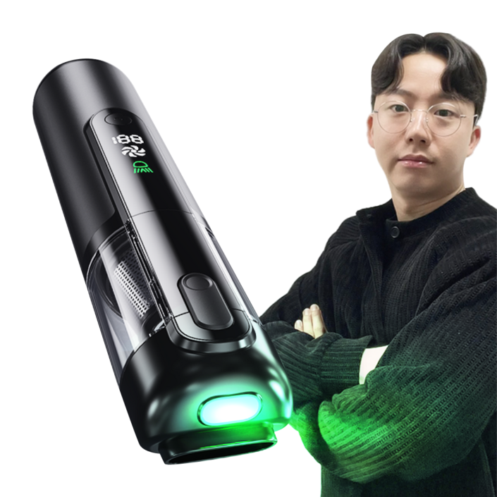 [한국A/S] 에어르 차량용 청소기 에어건 무선 자동차 휴대용 강력 진공 핸디 차 미니 베놈, 1개