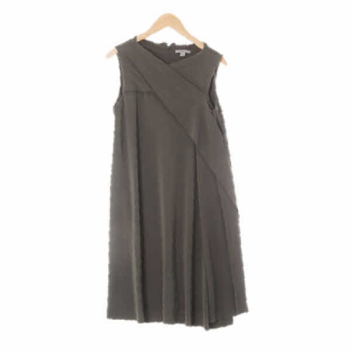 0707 COS카키 핀턱드레이프민소매원피스 [S]