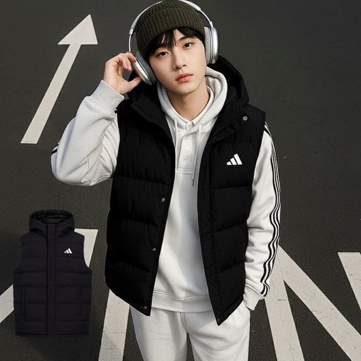 아디다스 코어 덕다운 패딩 조끼