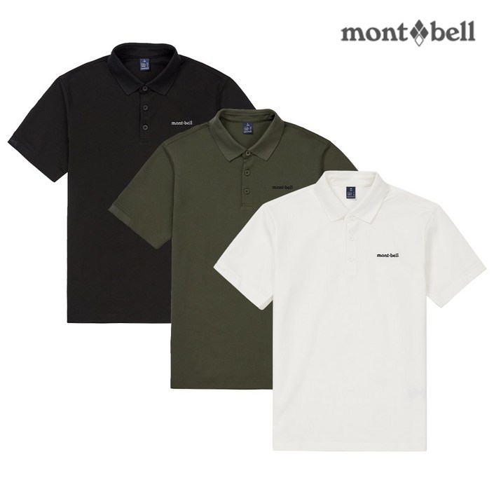 몽벨 남성 퍼포먼스L 카라 반팔 티셔츠_MW3GBMOH23