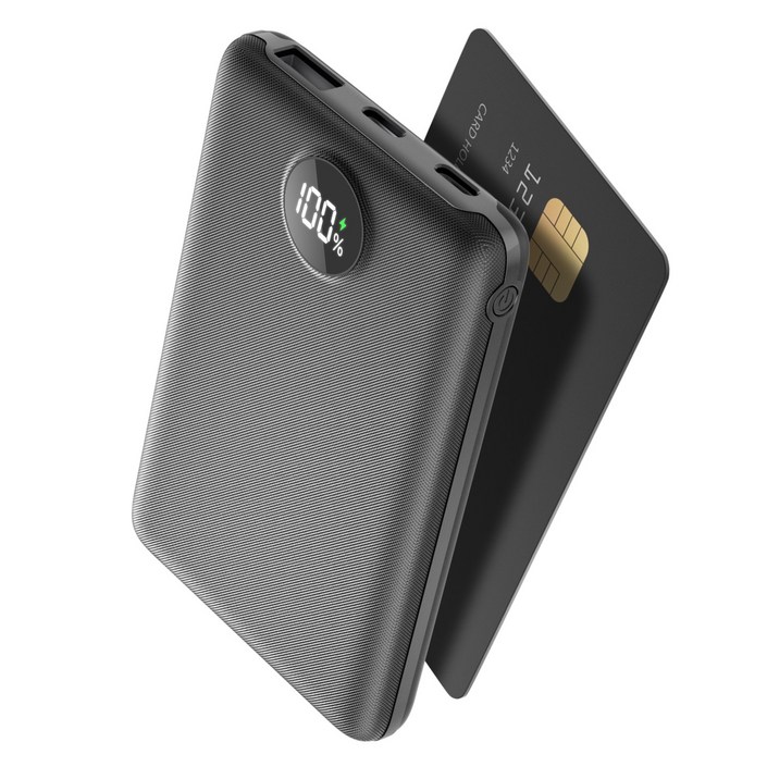 UOOFON 고속충전 미니 보조배터리 10000mAh  PD 22.5W QC3.0  LED 잔량표시 포켓 휴대용20W C타입 케이블