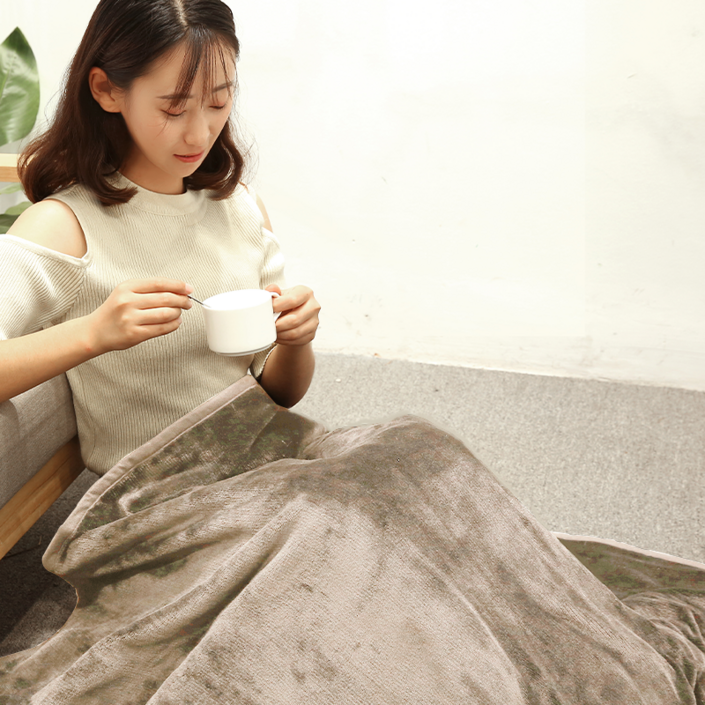 RichMagic 양면 극세사 전기요 온도조절 타이머 기능물세탁 플란넬 전기담요 가정용 전기장판 전기매트 130*180cm, 베이지