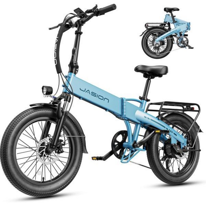 최대 시속 25마일의 1000W 모터를 장착한 성인용 전기 자전거 EBS 자전거, 48V 10.5 내장AH 탈착식 배터리, 45마일 접이식 알루미늄 20인치 뚱뚱한 타이어