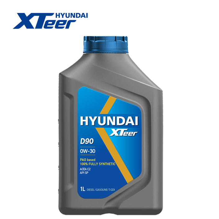 현대 엑스티어 D90 0w30 디젤 엔진오일 c2 1리터 PAO 합성유, 1L, 1개