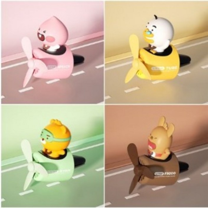 카카오프렌즈 프로펠러 차량용 송풍구 방향제 디퓨저 라이언 튜브 어피치 프로도, 딥디크탐다오, 1개