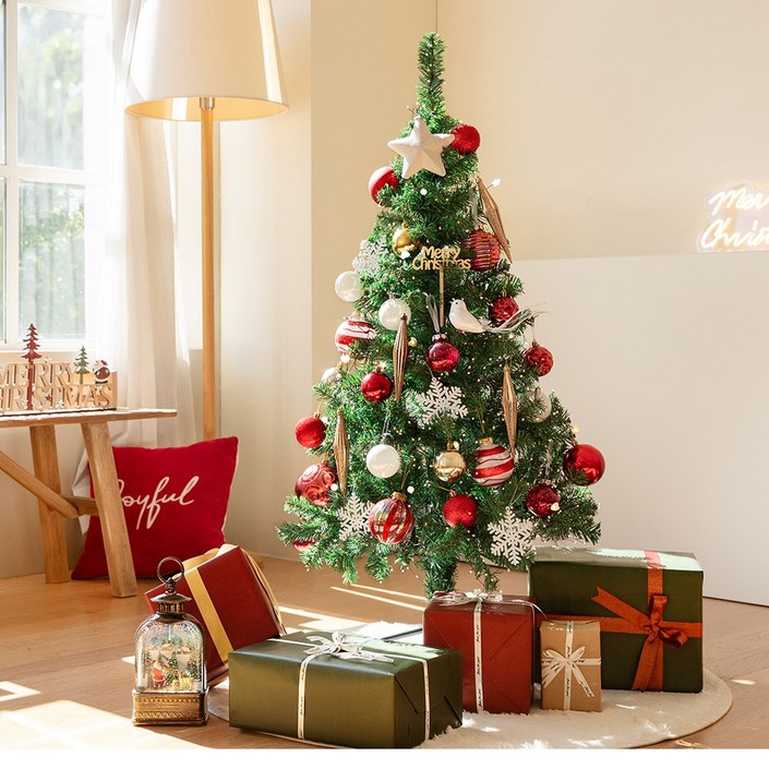 디에스리빙 120cm 크리스마스트리+지네전구+오너먼트+가방 풀세트