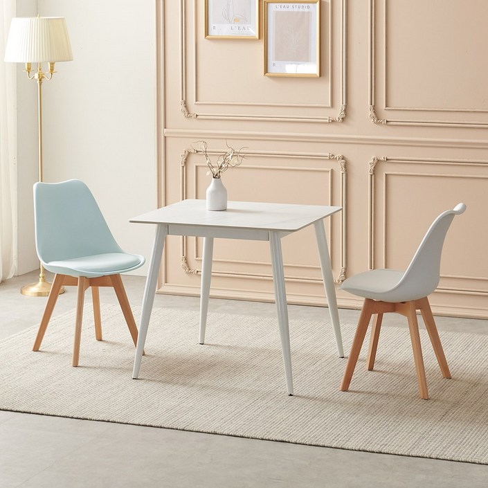 라로퍼니처 에버 800 포세린 통 세라믹 2인 식탁 세트