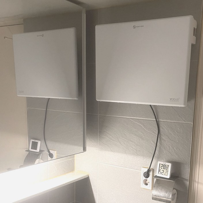 화장실용 욕실용 무타공 벽걸이 히터 온열기 난로 온풍기 컨벡터