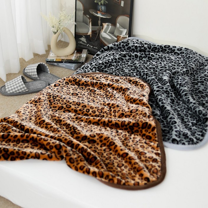 호피 레오파드 극세사 담요 무릎담요 이불담요