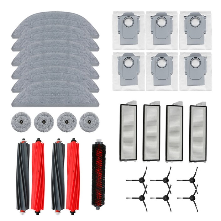 로보락 호환 S8 MaxV Ultra 소모품 물걸레 더스트백 필터 브러쉬 세트 패키지, 1세트, S8 MaxV Ultra