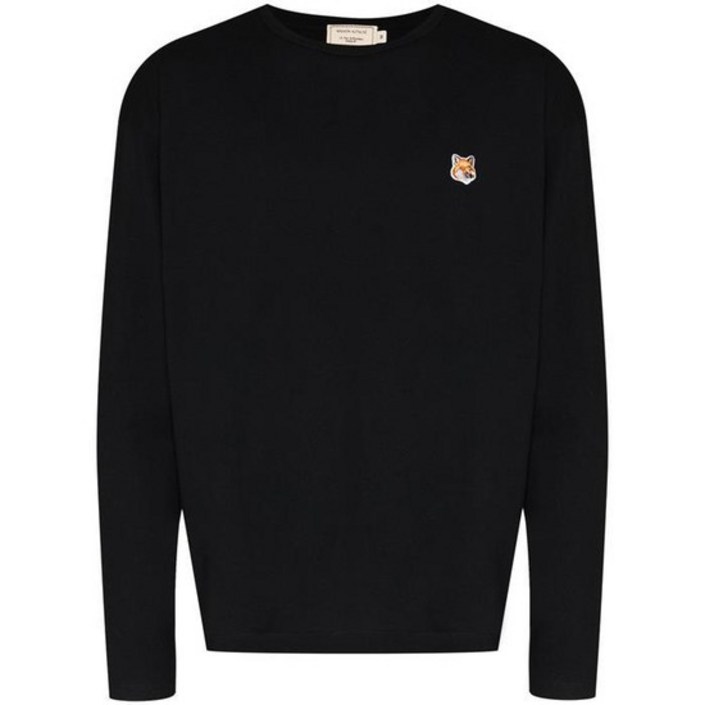 명품23FW 메종키츠네 폭스헤드 긴팔 블랙 FU00163KJ0010 P199 FU00163KJ0010P199