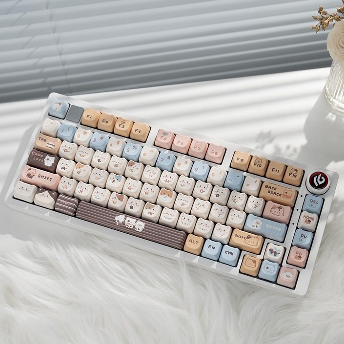 레오보그 HI75C 알루미늄 LEOBOG 유무선 RGB 키보드 베어본 블루 기계식