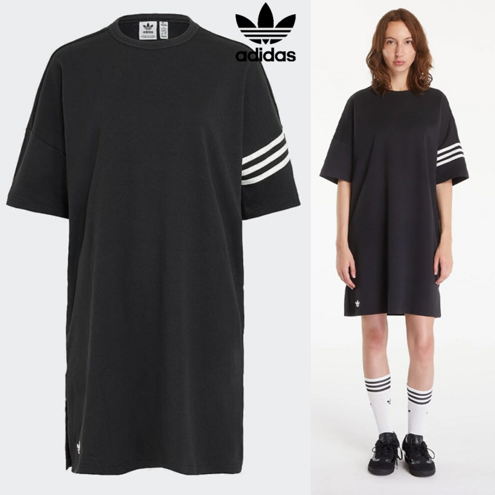 아디다스 뉴클래식 블랙 루즈핏 미니 원피스 드레스 IW3429