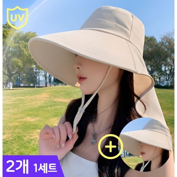 베라닉스 1+1 썬캡 여성 자외선차단 모자 햇빛차단 챙모자 선캡
