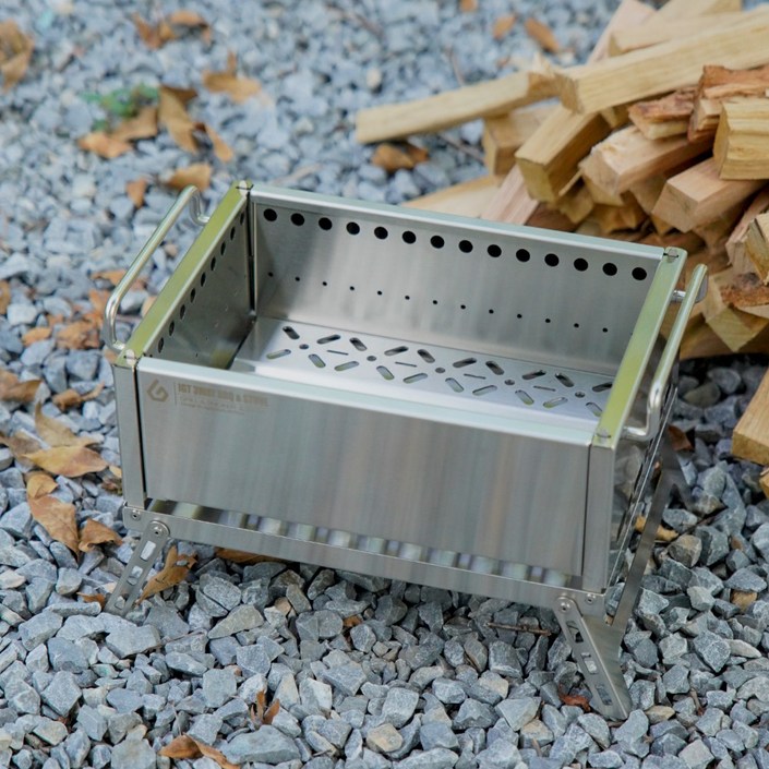 캠핑몽 3WAY 바베큐그릴 화로 훈제 IGT 숯불 야외 캠핑 바베큐그릴 불멍 스텐 이중연소