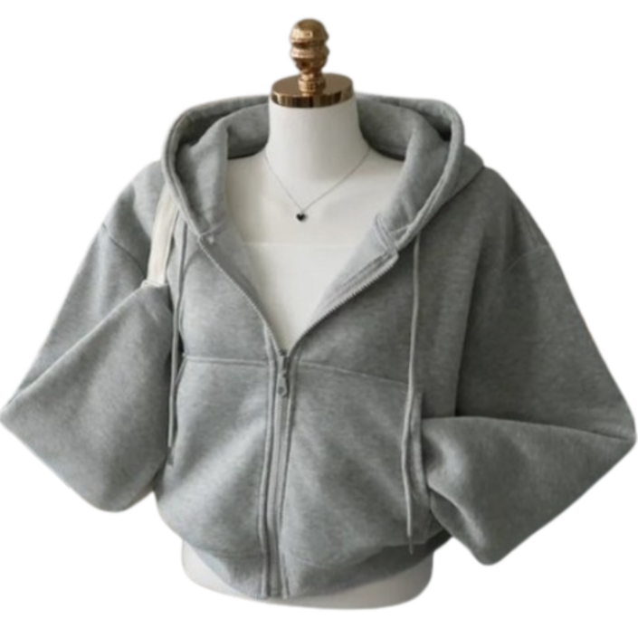 가무이 여성용 후드 맨투맨 집업 자켓 D121